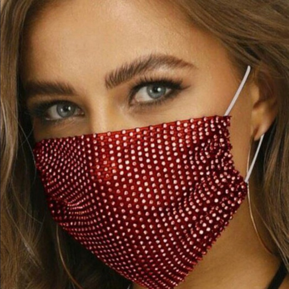 🔴3 for $12🔴Diamond Princess• Mesh Face Mask - Picture 3 of 11